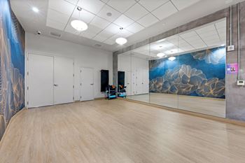 Fitness studio at g12 apartments in los angeles, ca 90015